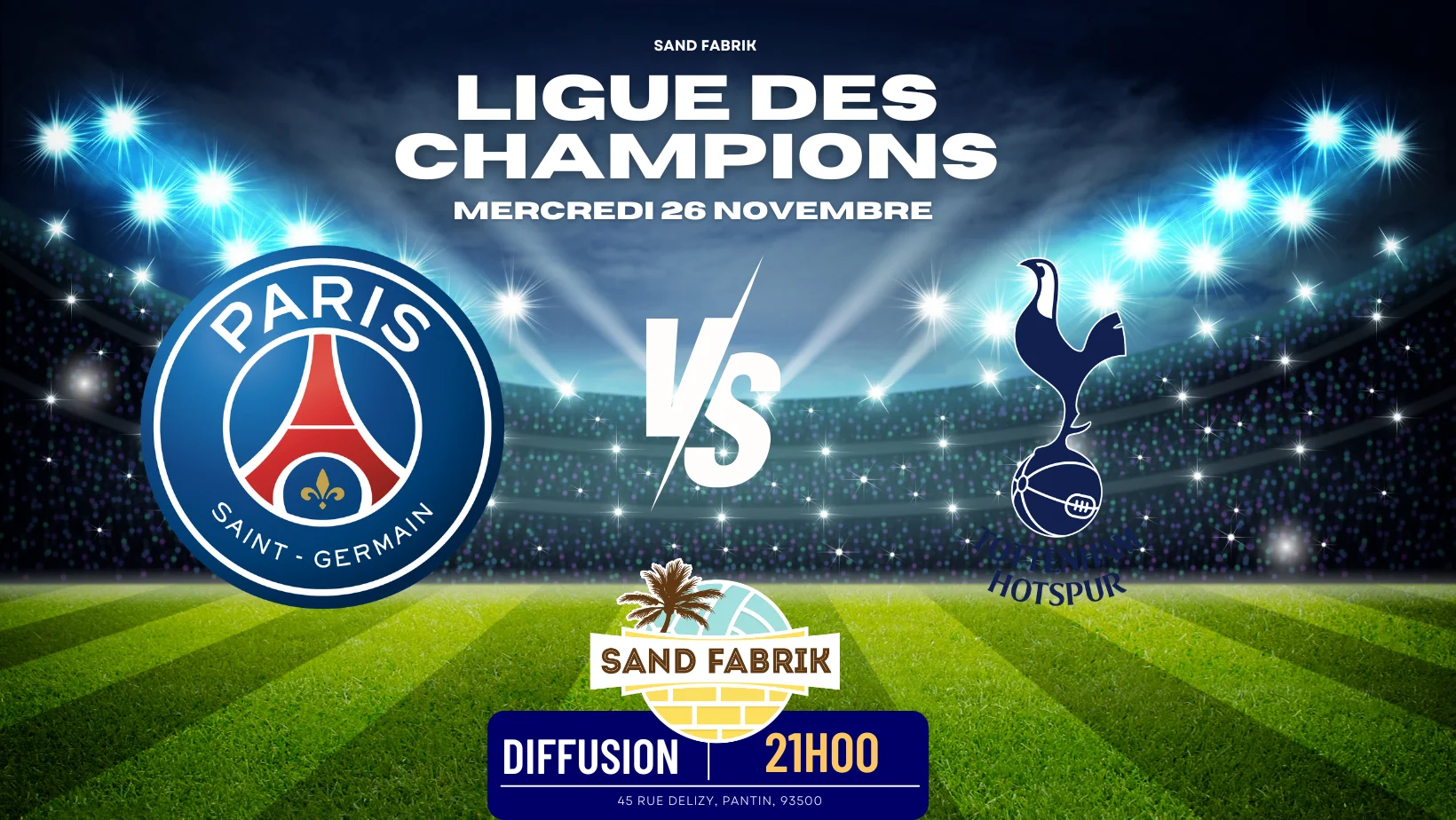 Diffusion LDC : PSG Vs Tottenham